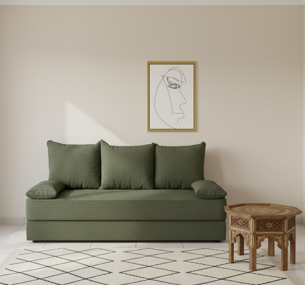 HOUSSE SEDARI STANDARD 3 COUSSINS ET 2 ACCOUDOIRS BLANC