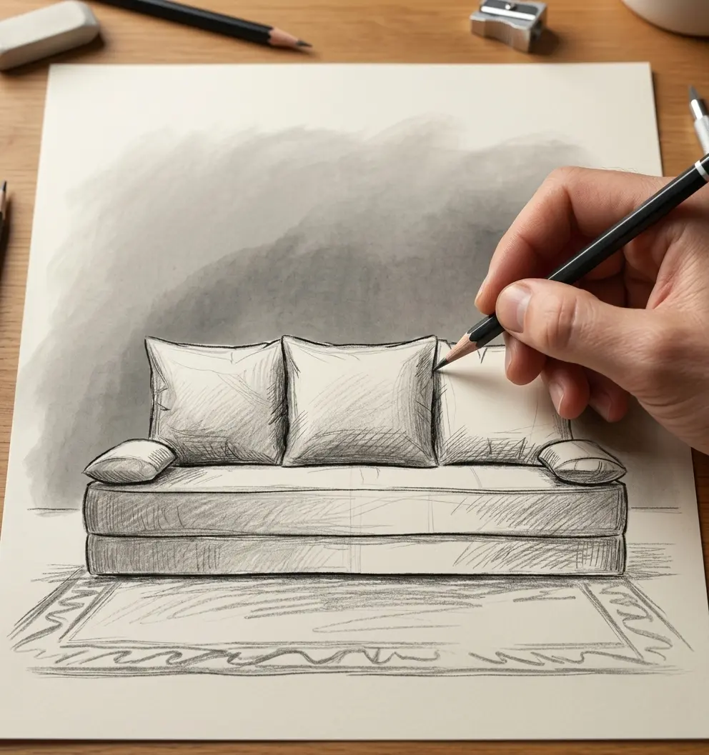 Banquette et coussins - La Vision